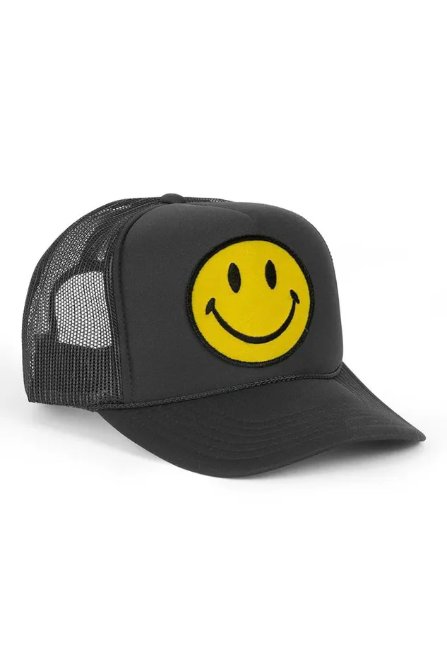WomenMen Trucker Hats Aviator Nation Smiley Vintage Trucker Hat