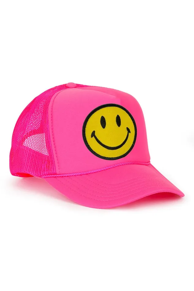 WomenMen Trucker Hats Aviator Nation Smiley Vintage Trucker Hat