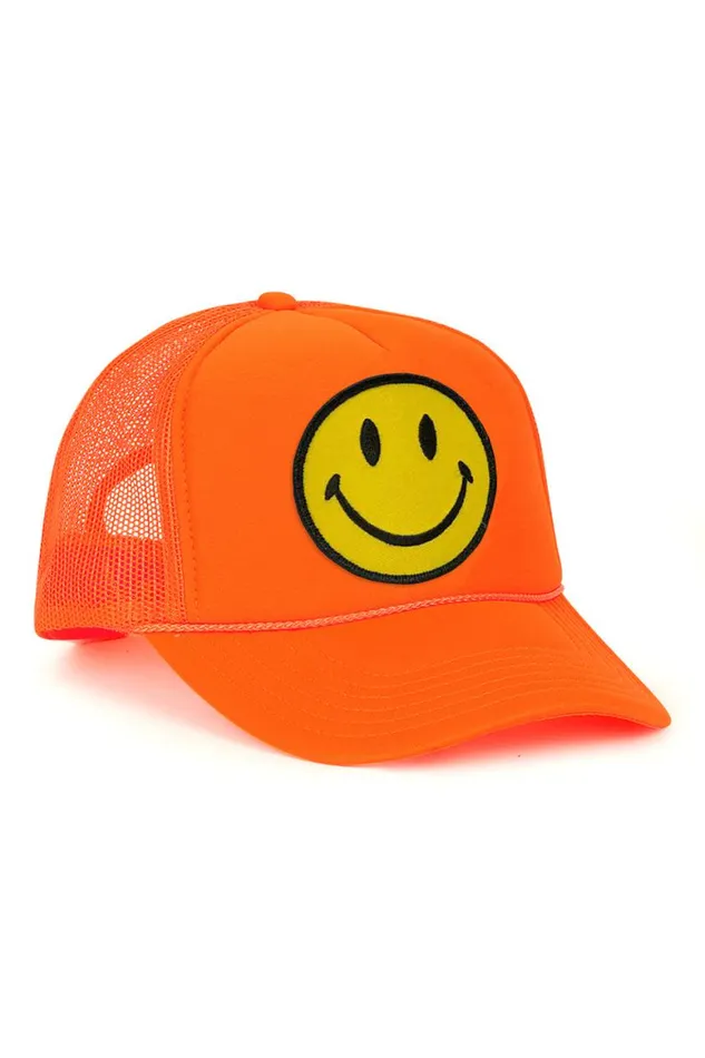 WomenMen Trucker Hats Aviator Nation Smiley Vintage Trucker Hat