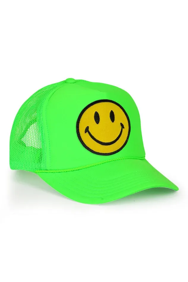 WomenMen Trucker Hats Aviator Nation Smiley Vintage Trucker Hat