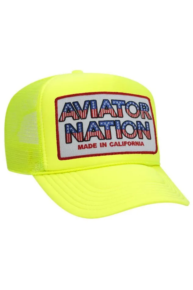 WomenMen Trucker Hats Aviator Nation Usa Patriotic Vintage Trucker Hat
