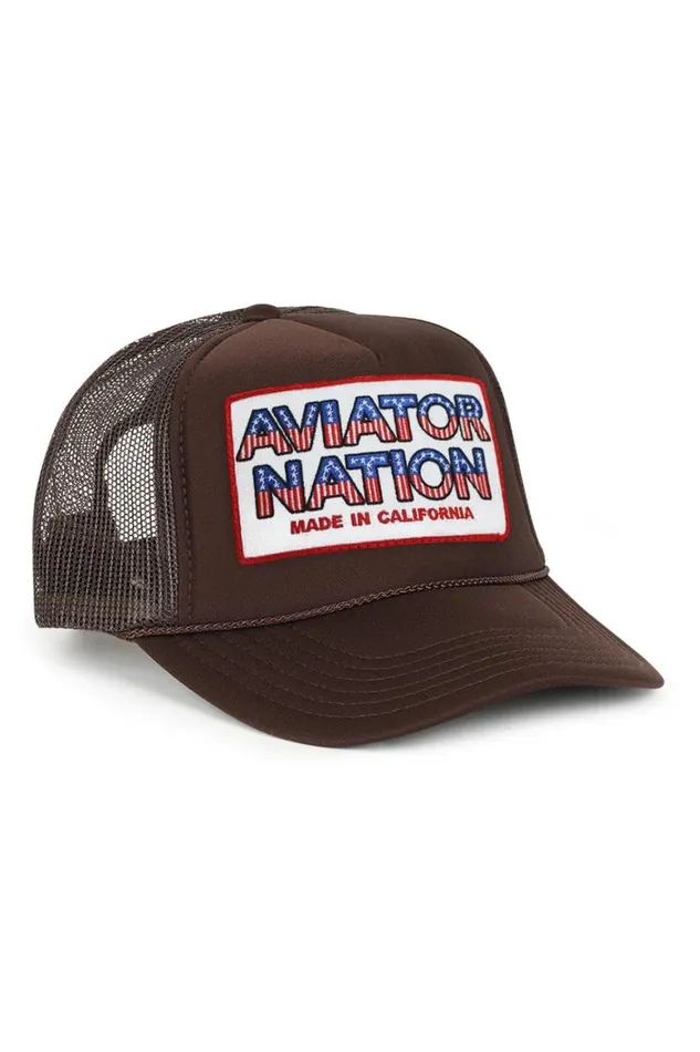 WomenMen Trucker Hats Aviator Nation Usa Patriotic Vintage Trucker Hat
