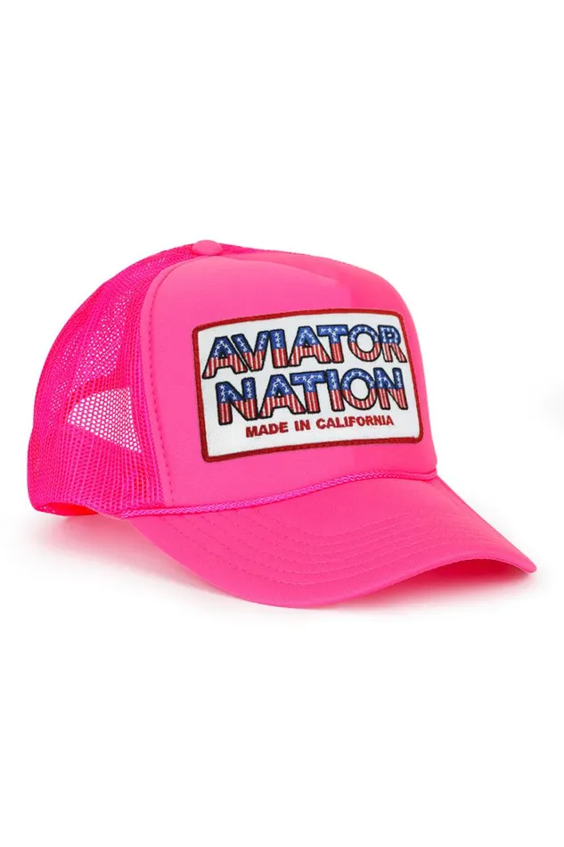 WomenMen Trucker Hats Aviator Nation Usa Patriotic Vintage Trucker Hat