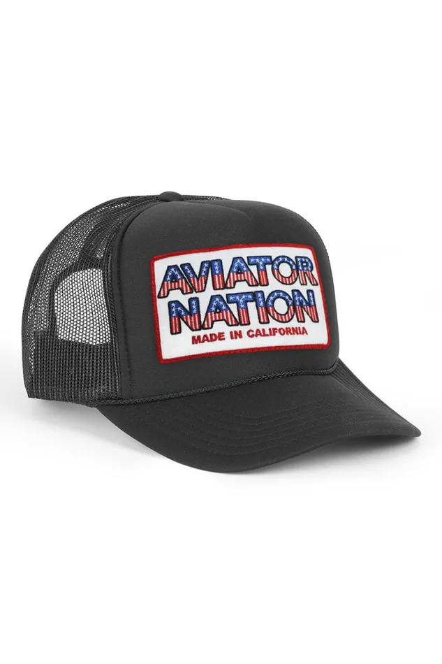 WomenMen Trucker Hats Aviator Nation Usa Patriotic Vintage Trucker Hat