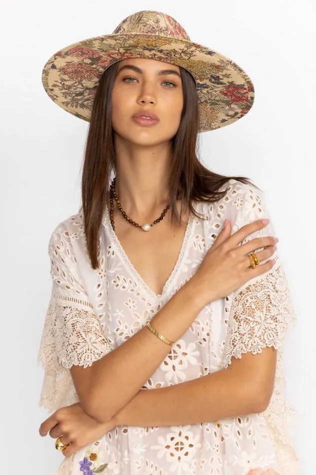 Women METALLI BEACH HAT Natural Johnny Was Hats Women METALLI BEACH HAT Natural Johnny Was Hats