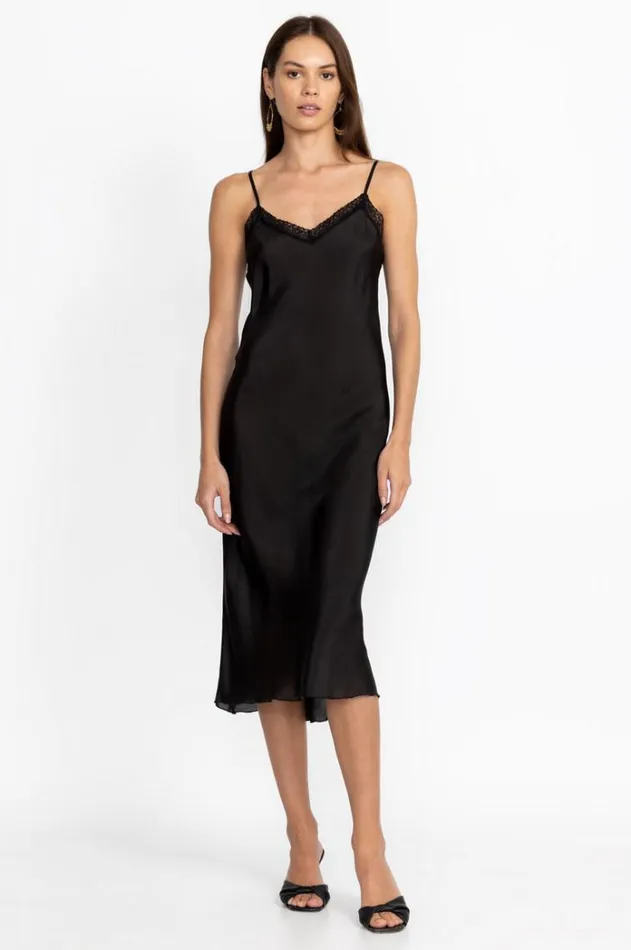 Women Midi Length Slip Black Johnny Was Slips and Camis