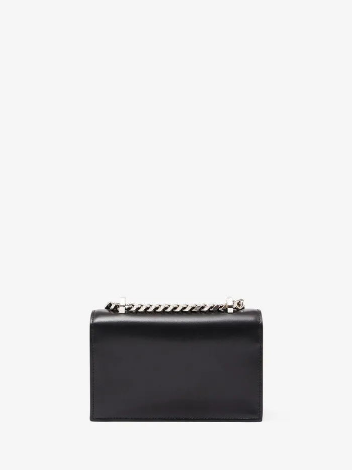 Women Mini Bags Alexander McQueen The Biker Mini Jewelled Satchel Black