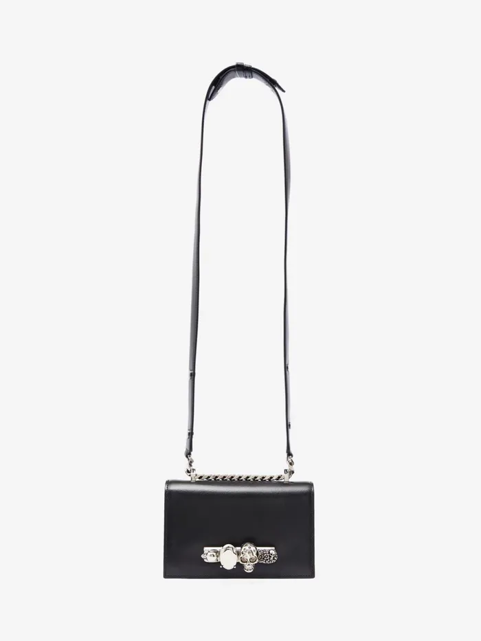 Women Mini Bags Alexander McQueen The Biker Mini Jewelled Satchel Black
