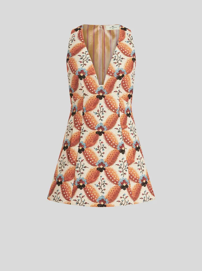 Women Mini Jacquard Dress Etro Dresses