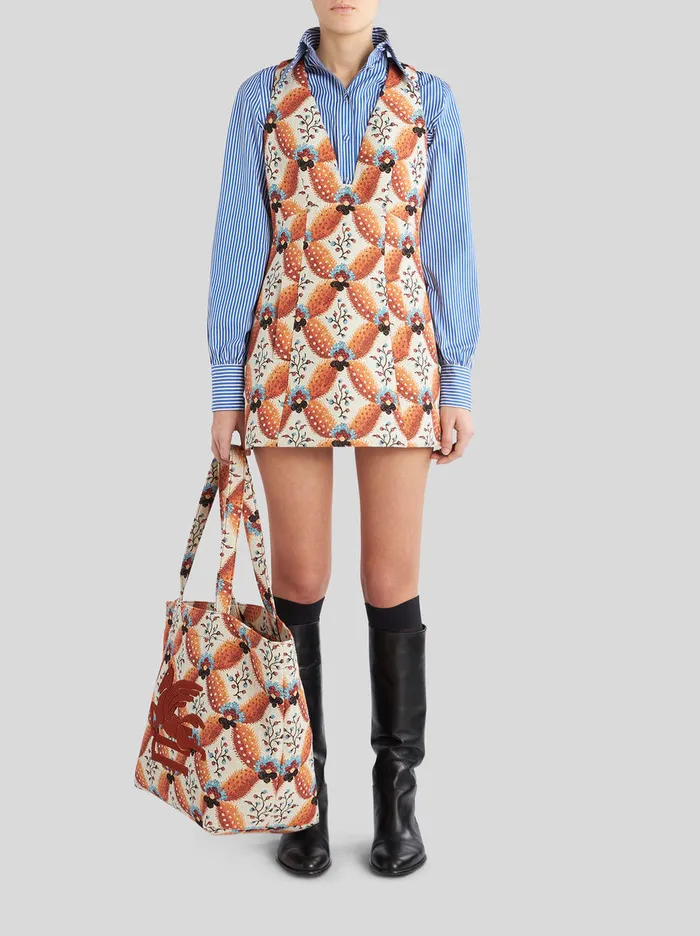 Women Mini Jacquard Dress Etro Dresses