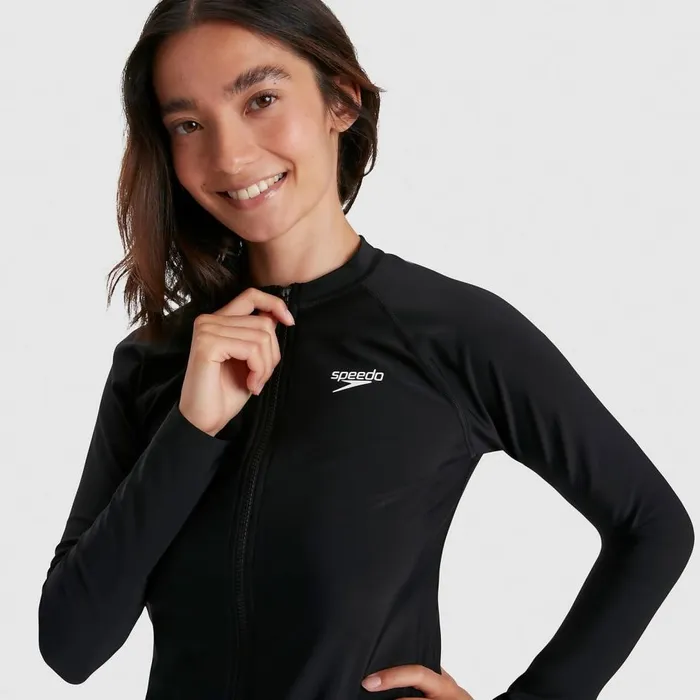 Women Modest Swimwear Speedo Women039s Long Sleeved Zip Sun Protection Top Black Women Modest Swimwear Speedo Women039s Long Sleeved Zip Sun Protection Top Black