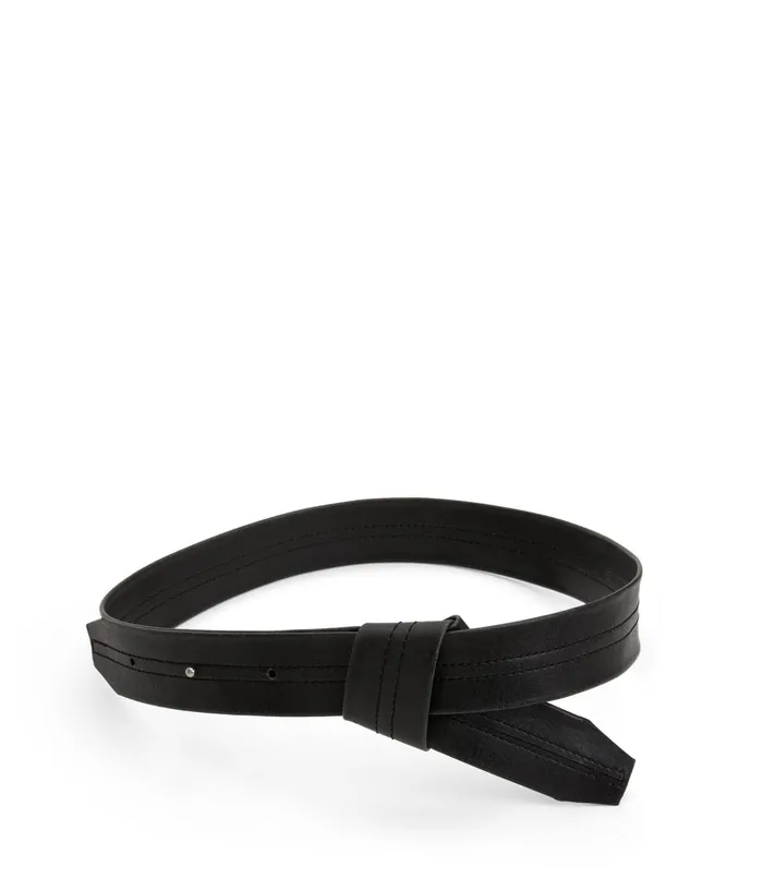 Women Nodo Vegan Leather Belt Black Matt and Nat Belts