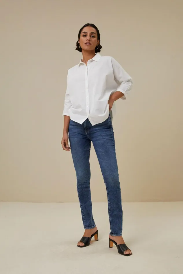 Women Norel Poplin Blouse White Bybar Blouses