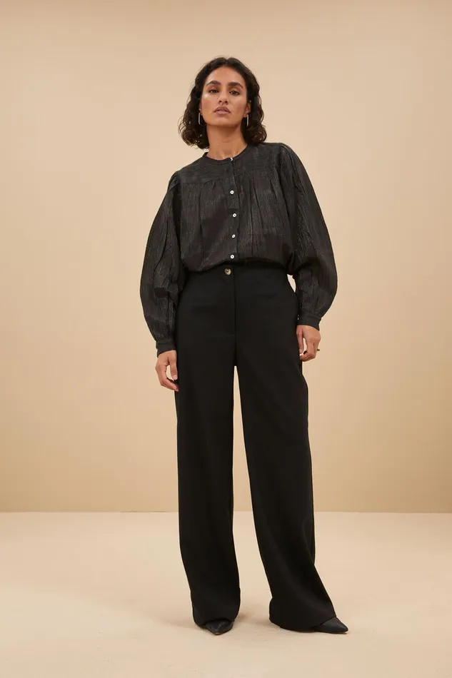 Women Odin Classy Pants Jet Black Bybar Trousers