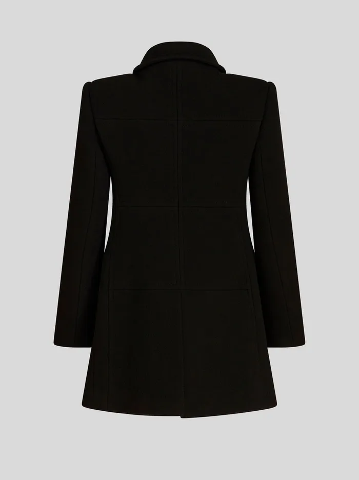 Women Peacoat With Floral Buttons Etro Coats And Outerwear