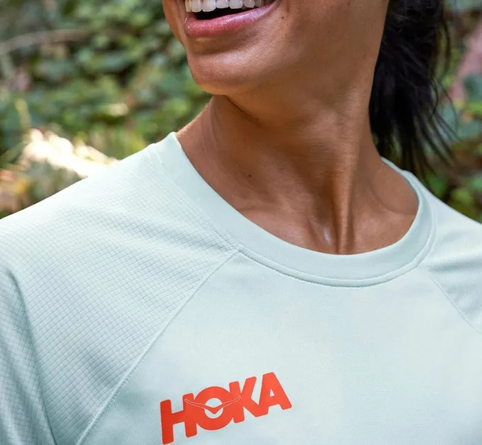 Women Performance Long Sleeve Wan Blue HOKA ONE ONE Tops