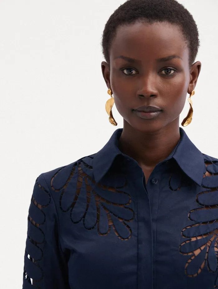 Women Petal Drop Earrings Gold Oscar De La Renta Earrings Women Petal Drop Earrings Gold Oscar De La Renta Earrings