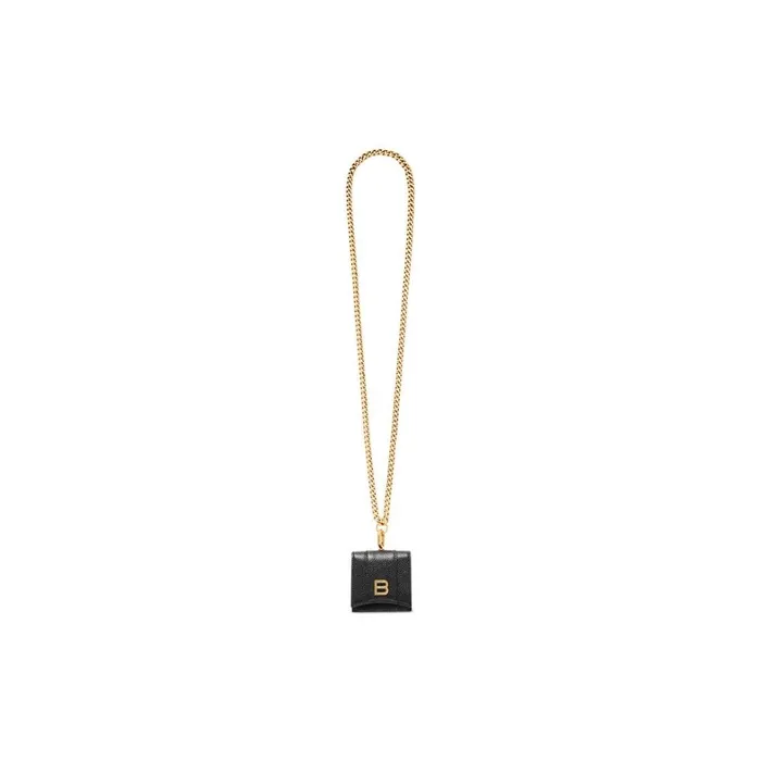 Women Phone Accessories and Keyrings Balenciaga Hourglass Earpods Holder In Black