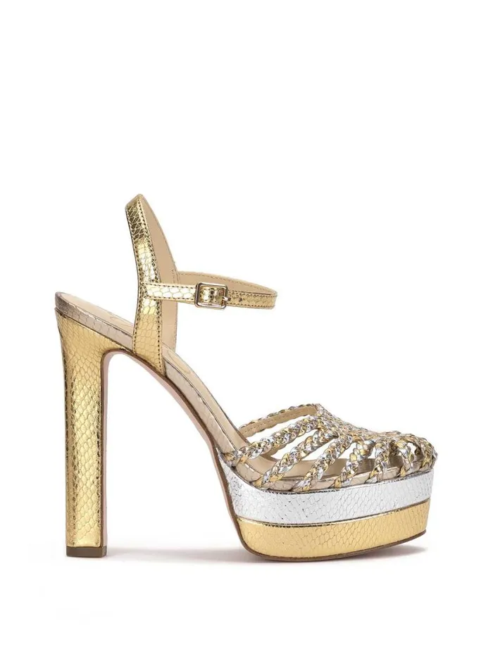 Women Platforms Jessica Simpson Inaia Braided Platform Sandal In Gold