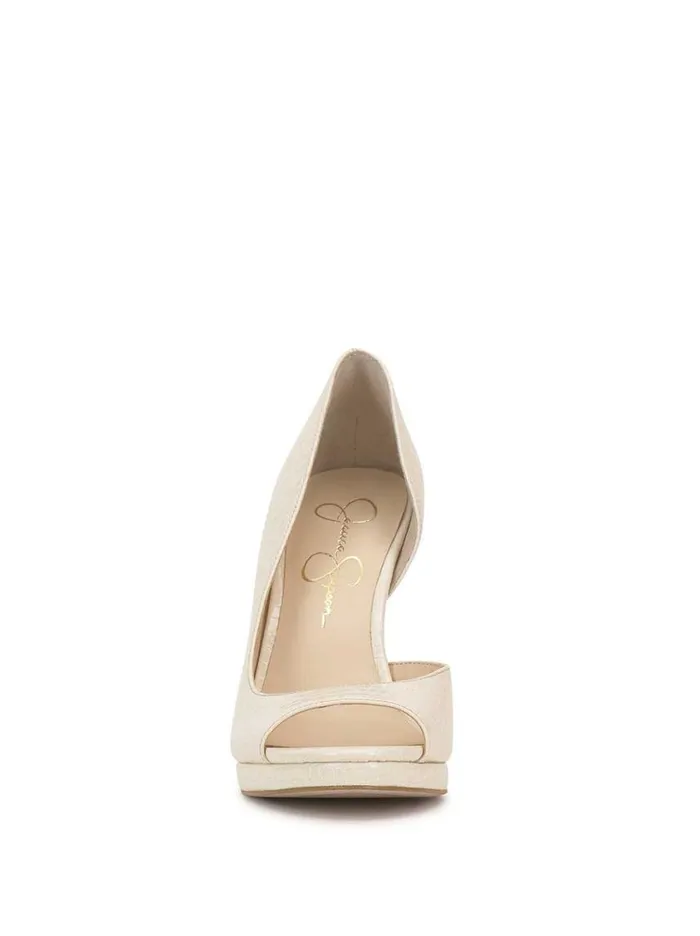 Women Platforms Jessica Simpson Kimli Peep Toe Pump In Bone