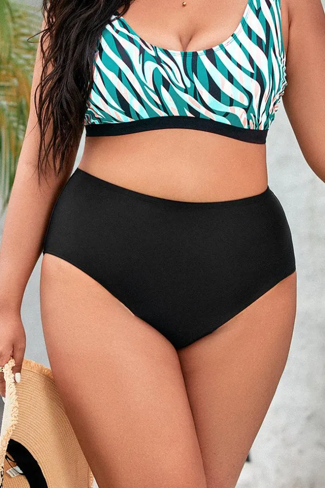 Women Plus Size and Curve Bikinis Cupshe Amiyah Black High Waist Plus Size Bikini Bottom Black Women Plus Size and Curve Bikinis Cupshe Amiyah Black High Waist Plus Size Bikini Bottom Black