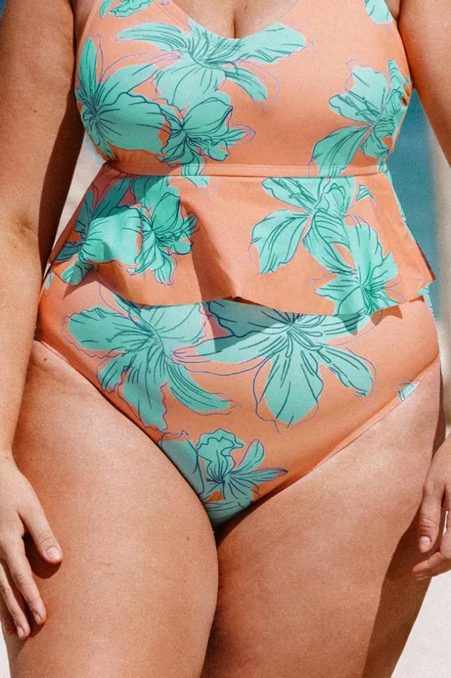 Women Plus Size and Curve Bikinis Cupshe Blooming Flowers Mid Rise Hipster Plus Size Bikini Bottom Multicolor Women Plus Size and Curve Bikinis Cupshe Blooming Flowers Mid Rise Hipster Plus Size Bikini Bottom Multicolor