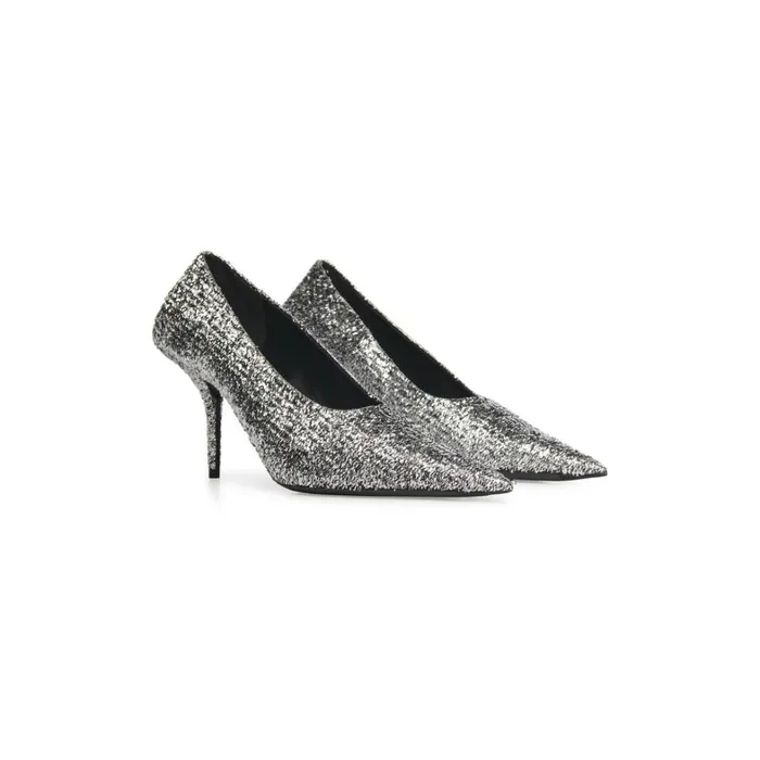 Women Pumps and Heels Balenciaga Square Knife 80mm Pump In Silver