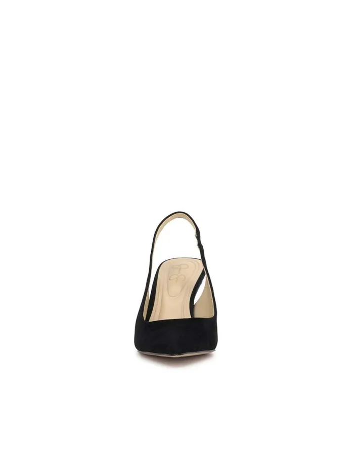 Women Pumps Jessica Simpson Souli Sling Back Heel In Black Suede
