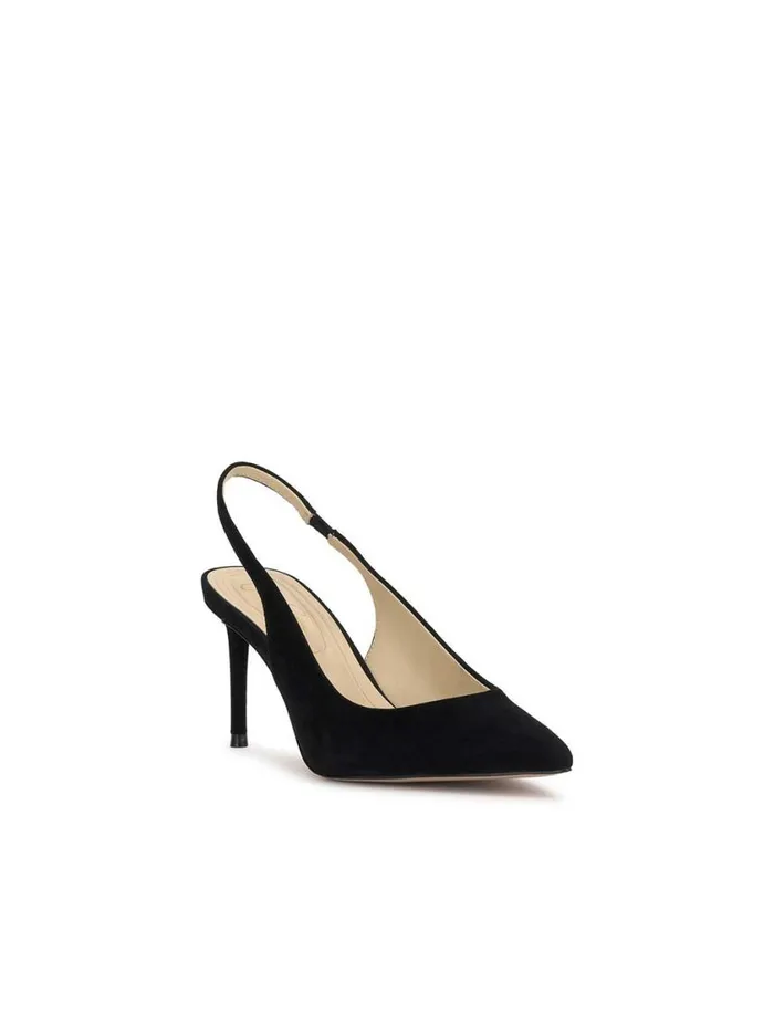 Women Pumps Jessica Simpson Souli Sling Back Heel In Black Suede