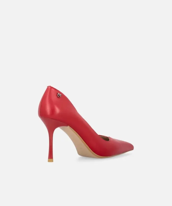 Women Pumps Pinko Pointedtoe Nappa Leather Shoes With Heel Red Women Pumps Pinko Pointedtoe Nappa Leather Shoes With Heel Red