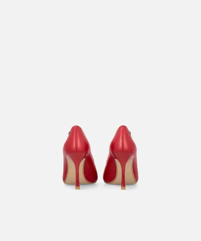 Women Pumps Pinko Pointedtoe Nappa Leather Shoes With Heel Red Women Pumps Pinko Pointedtoe Nappa Leather Shoes With Heel Red