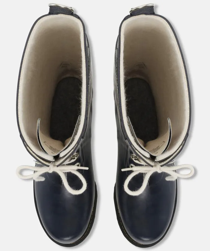Women Rainboots Long Ilse Jacobsen Long Rubber Boots 8211 Dark Indigo