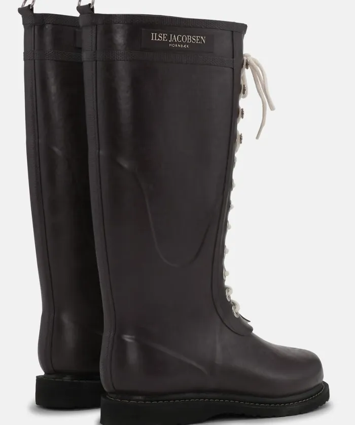 Women Rainboots Long Ilse Jacobsen Long Rubber Boots 8211 Ganache