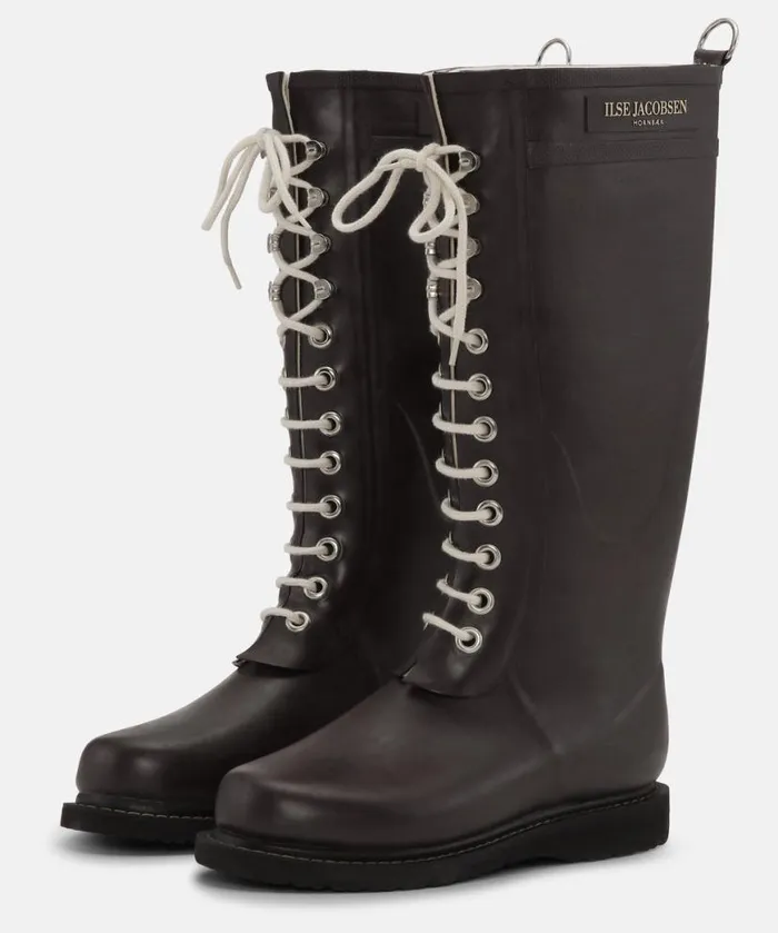 Women Rainboots Long Ilse Jacobsen Long Rubber Boots 8211 Ganache
