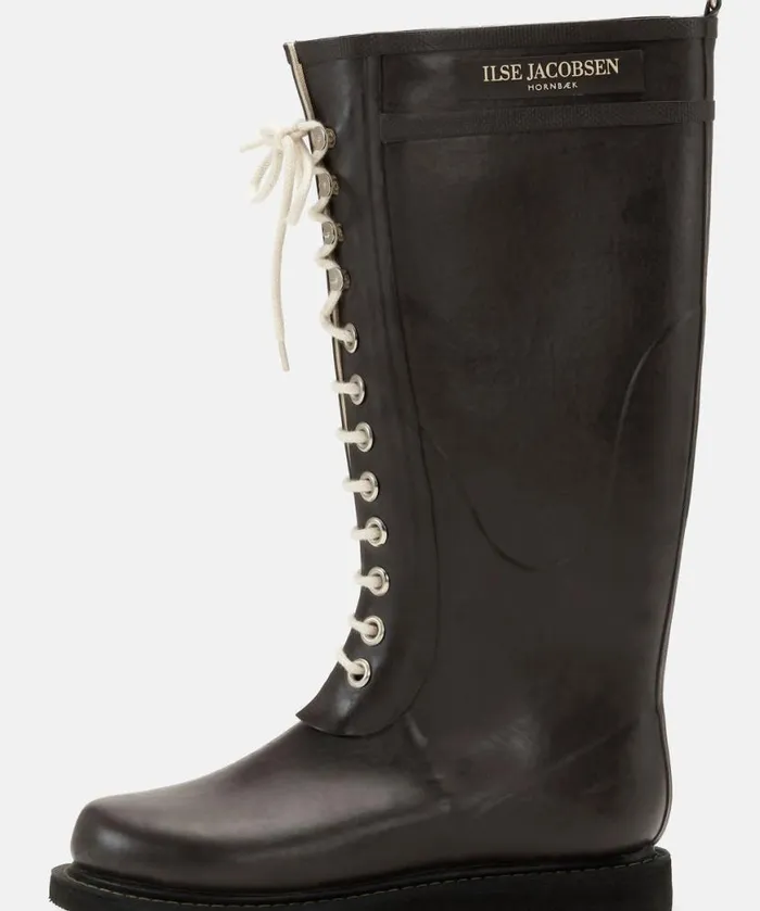 Women Rainboots Long Ilse Jacobsen Long Rubber Boots 8211 Ganache