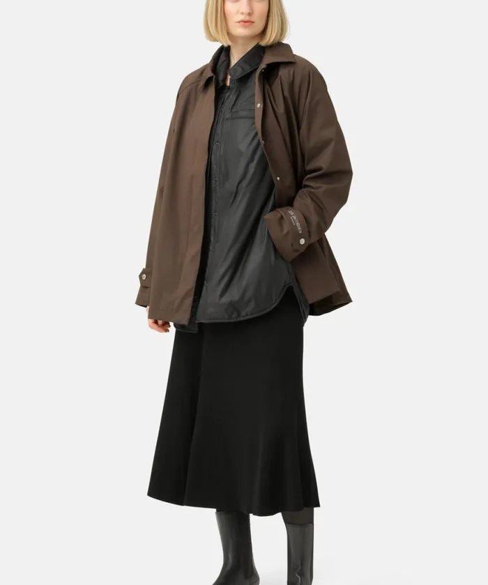 Women Raincoats Ilse Jacobsen Rain Jacket 8211 Chocolate Brown