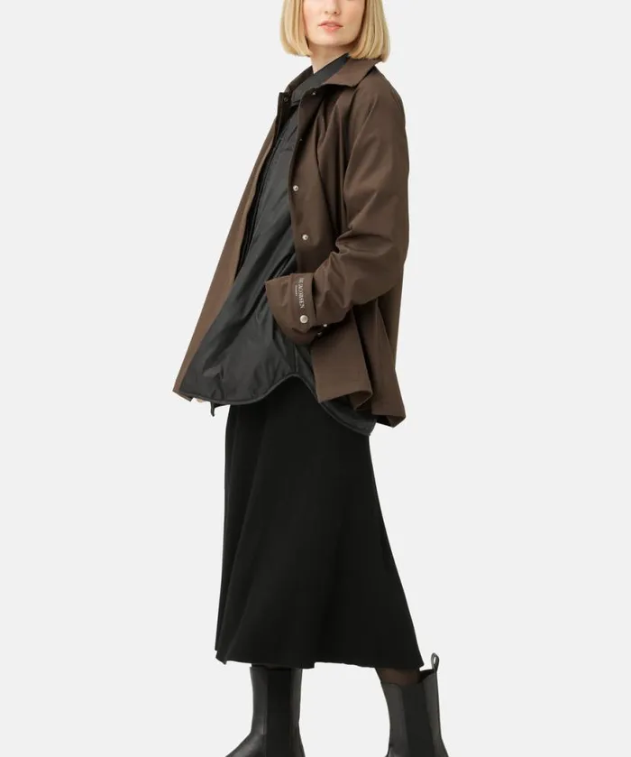 Women Raincoats Ilse Jacobsen Rain Jacket 8211 Chocolate Brown