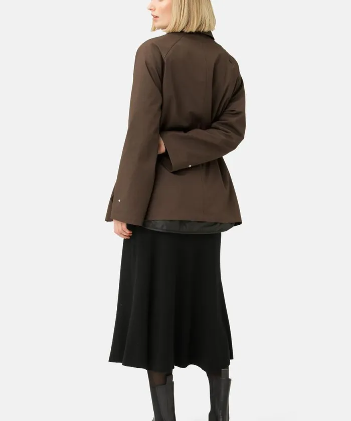 Women Raincoats Ilse Jacobsen Rain Jacket 8211 Chocolate Brown