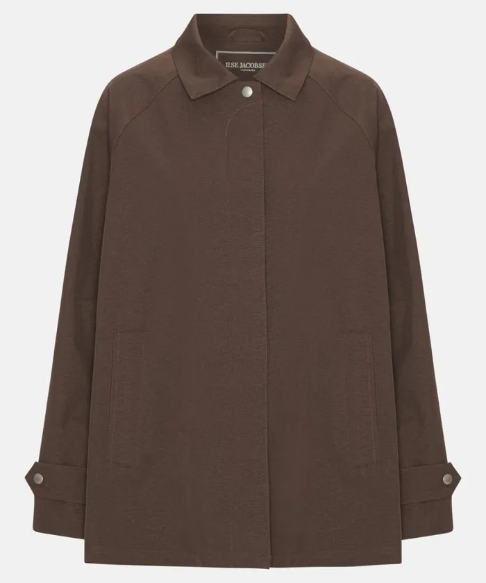 Women Raincoats Ilse Jacobsen Rain Jacket 8211 Chocolate Brown