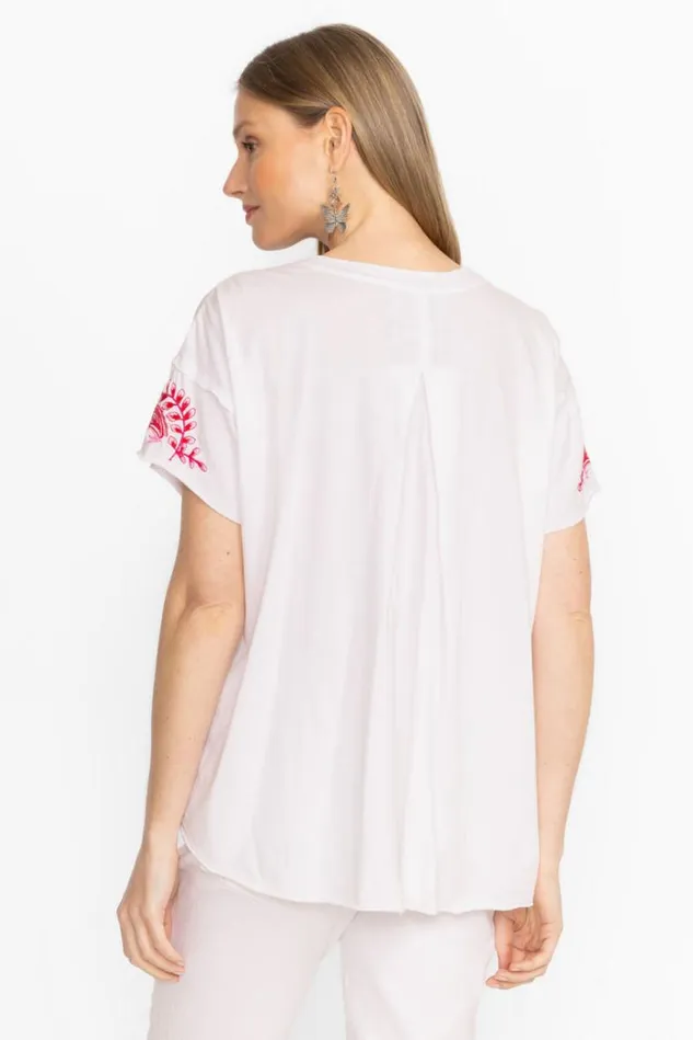Women RAW DETAIL SWING TEE White Johnny Was Tops Women RAW DETAIL SWING TEE White Johnny Was Tops