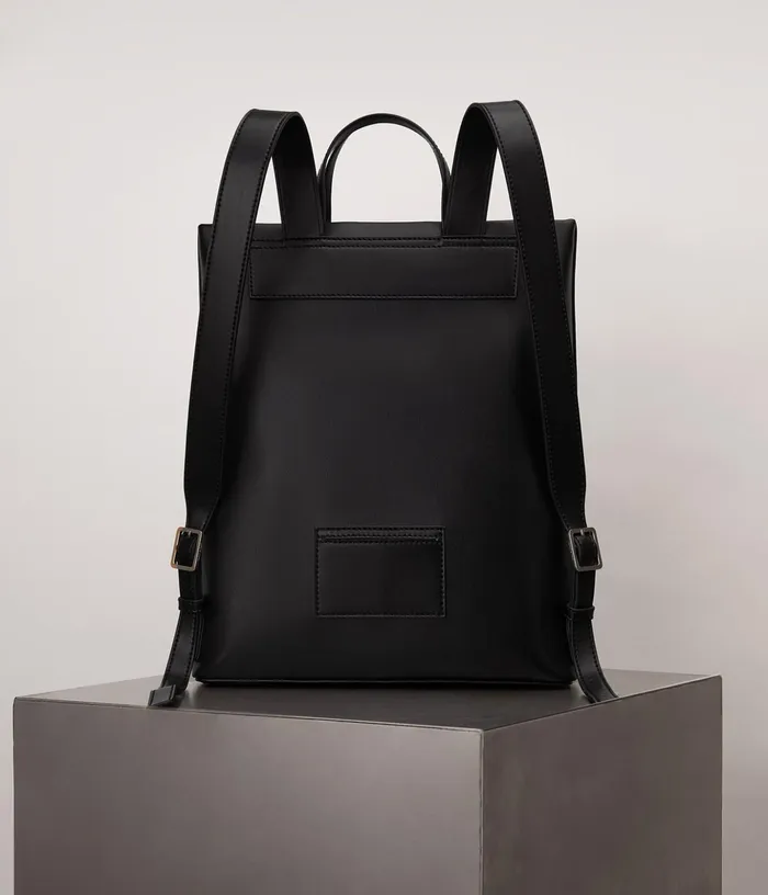 Women Reign Vegan Backpack 8211 Appleskin Black Matt and Nat Backpacks
