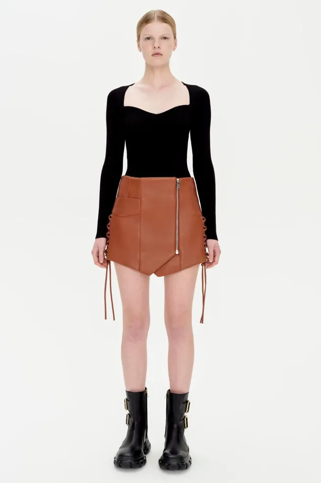 Women Rider Skirt Chestnut Jonathan Simkhai Pants and Bottoms