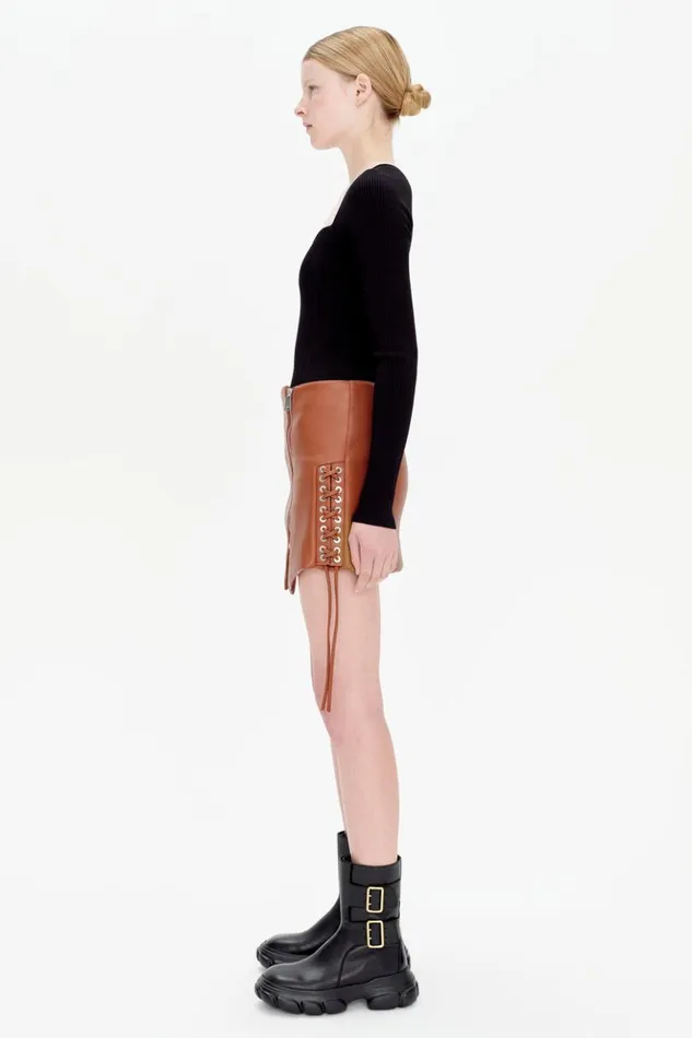 Women Rider Skirt Chestnut Jonathan Simkhai Pants and Bottoms