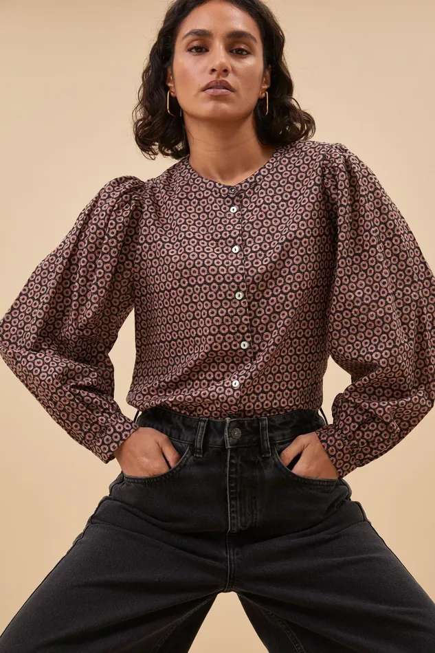 Women Rikki Loops Blouse Loops Print Bybar Blouses