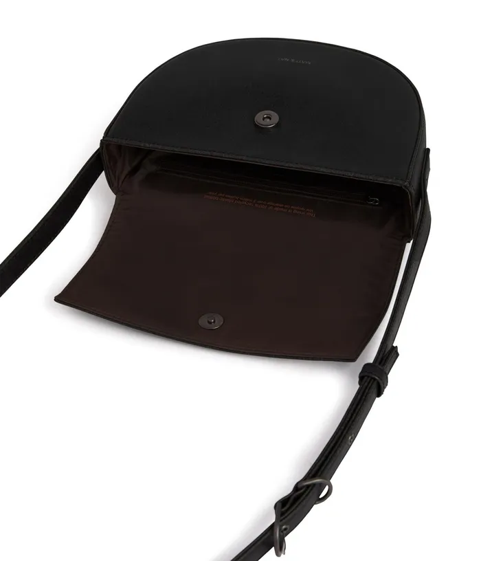 Women Rith Vegan Saddle Bag 8211 Vintage Black Matt and Nat Crossbody