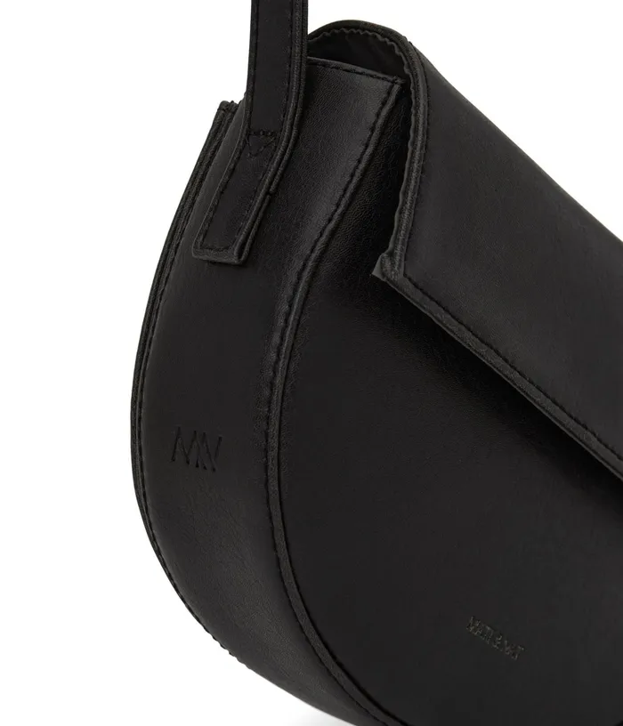 Women Rith Vegan Saddle Bag 8211 Vintage Black Matt and Nat Crossbody