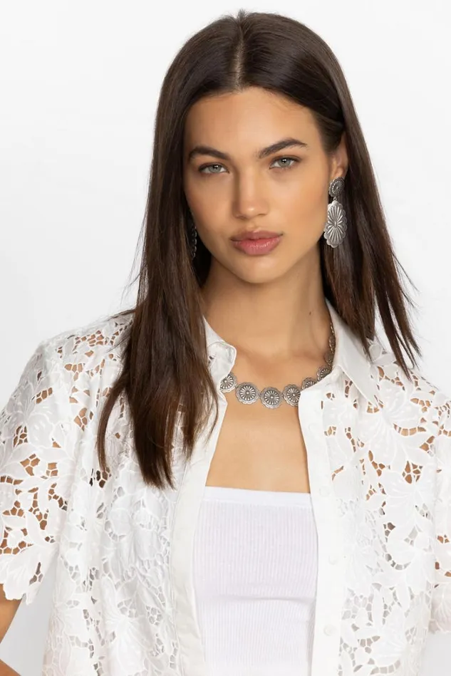 Women RIVER RANCH CONCHO NECKLACE Silver Johnny Was Jewelry Women RIVER RANCH CONCHO NECKLACE Silver Johnny Was Jewelry