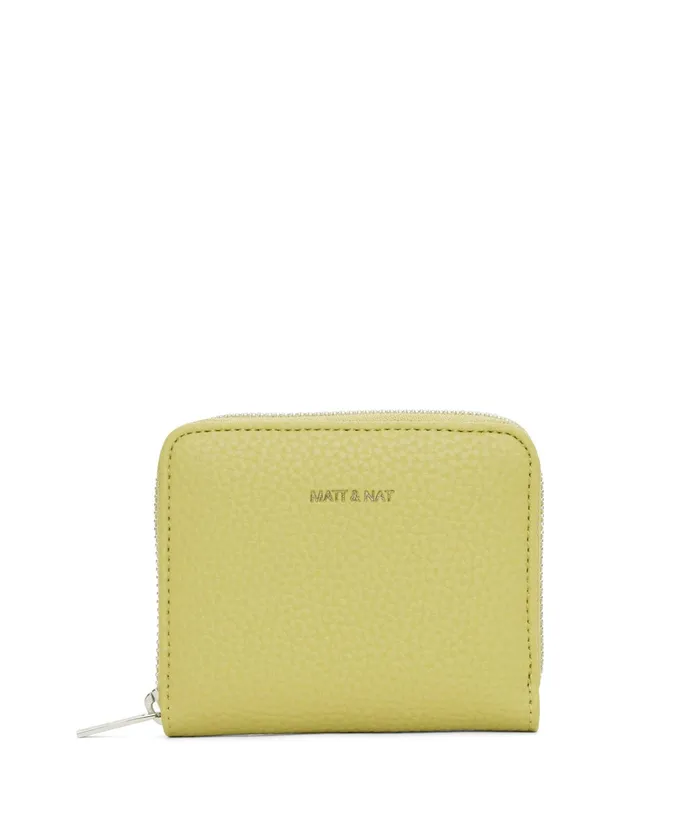 Women Rue Small Vegan Zip Wallet 8211 Purity Pear Matt and Nat Wallets