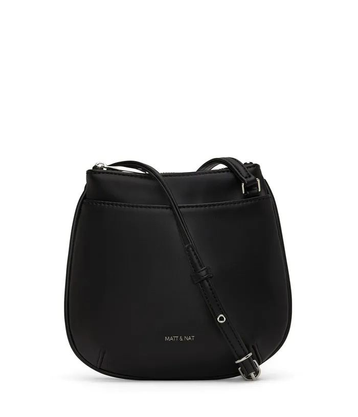 Women Salo Vegan Crossbody Bag 8211 Loom Black Shiny Nickel Matt and Nat Crossbody Women Salo Vegan Crossbody Bag 8211 Loom Black Shiny Nickel Matt and Nat Crossbody