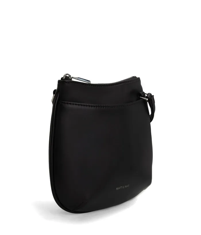 Women Salo Vegan Crossbody Bag 8211 Loom Black Shiny Nickel Matt and Nat Crossbody